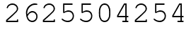 Число 2625504254.