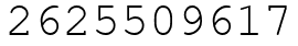 Число 2625509617.
