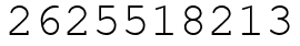 Число 2625518213.