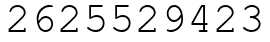 Число 2625529423.