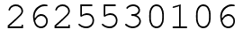 Число 2625530106.