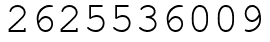 Число 2625536009.
