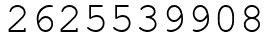 Число 2625539908.
