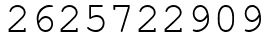 Число 2625722909.