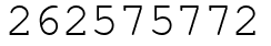 Число 262575772.