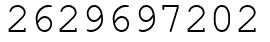 Число 2629697202.