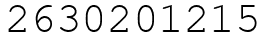 Число 2630201215.