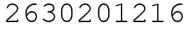 Число 2630201216.
