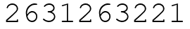 Число 2631263221.