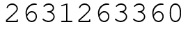 Число 2631263360.