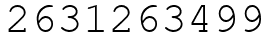 Число 2631263499.