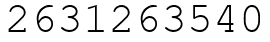 Число 2631263540.