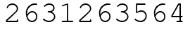 Число 2631263564.