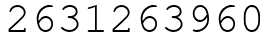 Число 2631263960.