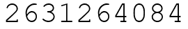 Число 2631264084.