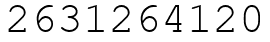 Число 2631264120.