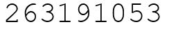 Число 263191053.