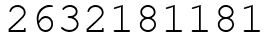 Число 2632181181.