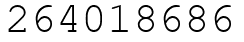Число 264018686.