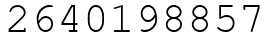 Число 2640198857.