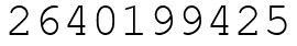 Число 2640199425.