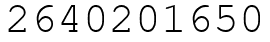 Число 2640201650.