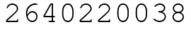 Число 2640220038.
