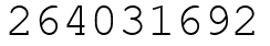 Число 264031692.