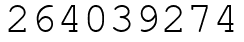 Число 264039274.