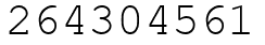 Число 264304561.