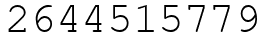 Число 2644515779.