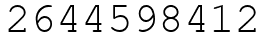 Число 2644598412.