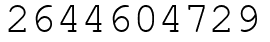 Число 2644604729.