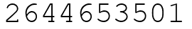 Число 2644653501.