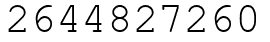 Число 2644827260.