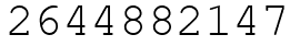 Число 2644882147.