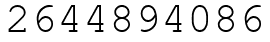Число 2644894086.