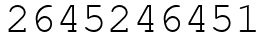 Число 2645246451.
