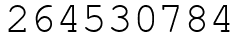 Число 264530784.