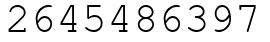 Число 2645486397.