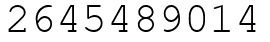 Число 2645489014.