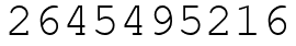Число 2645495216.