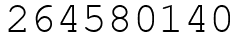 Число 264580140.