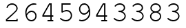Число 2645943383.