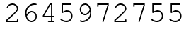 Число 2645972755.