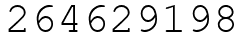 Число 264629198.