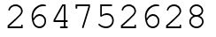 Число 264752628.