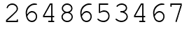 Число 2648653467.