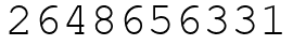 Число 2648656331.
