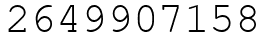Число 2649907158.